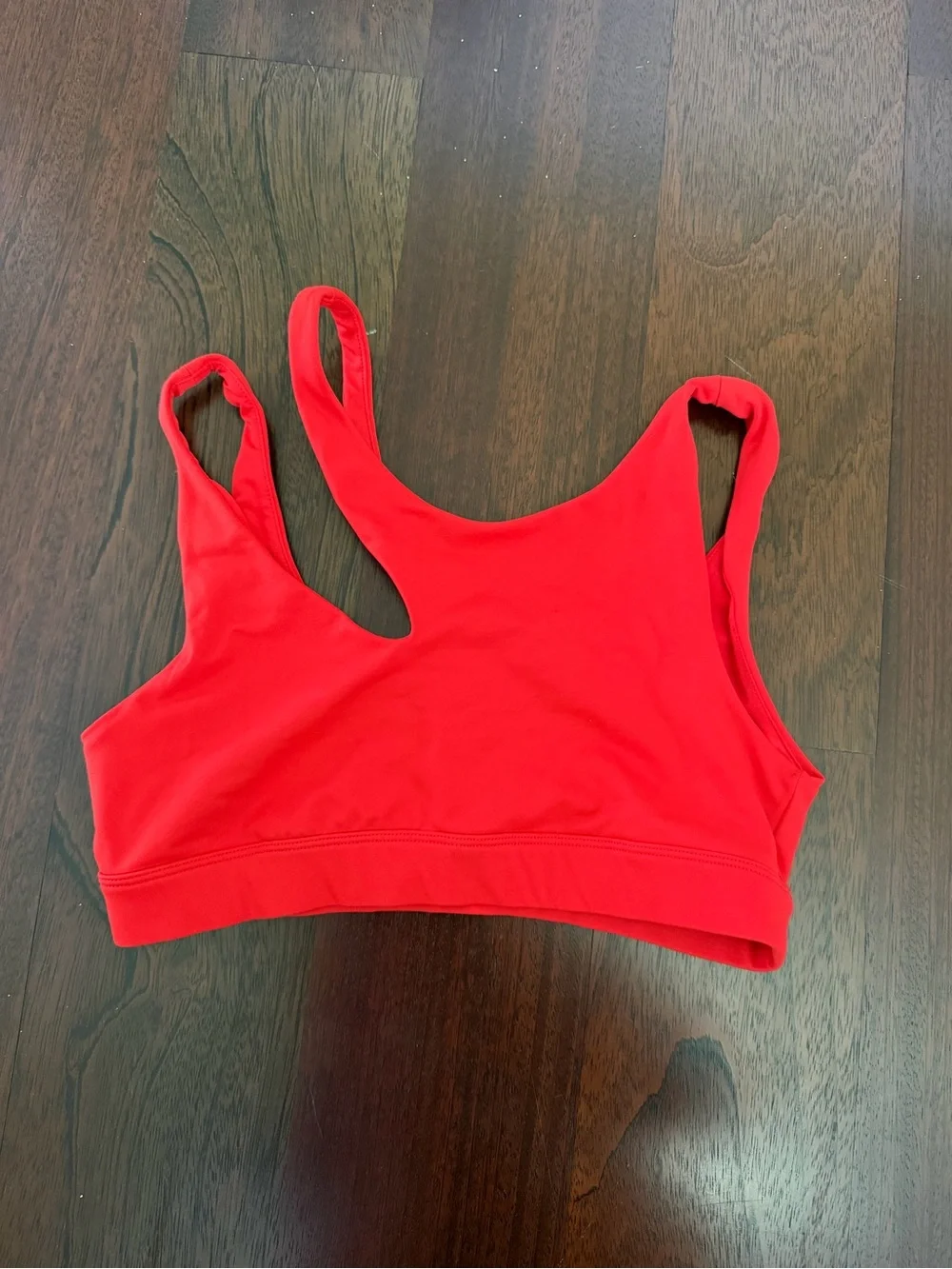 ALO Yoga Bright Red Double-Strap Sports Bra